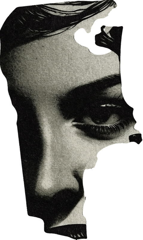 Distressed Grunge Illustration Cutout Collage